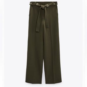 Women Zara Ring Trim Straight Leg Pants Size XS